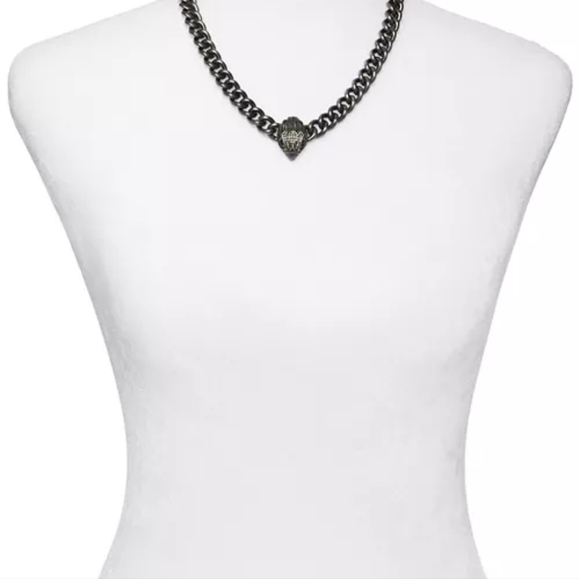🦅New Kurt Geiger London Pavé Eagle Head Genuine Durable Chain Necklace Silver - Picture 7 of 7